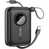 Dudao K14 10000mAh power bank su USB-C / Lightning kabeliss - juodos spalvos