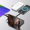 Dudao K11 10000mAh Powerbank su Built-in kabeliss – baltos spalvos