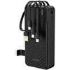 Dudao K11 Pro 20000mAh Powerbank su integruotais kabeliais – juodos spalvos