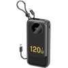 Dudao K13Pro 20000mAh Powerbank su integruotu kabeliu - juodos spalvos