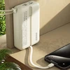 Dudao K14+ išorinė baterija 20000mAh 22.5W USB-C / USB-A / integruoti „Lightning“ ir USB-C laidai - Baltas