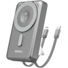 Dudao K29 10000mAh PD 20W MagSafe Power Bank with Metal Case, Stand and Built-in USB-C/ Lightning Cables – pilkos spalvos