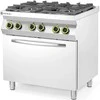 Dujinė viryklė 4 degikliai su elektrine konvekcine orkaite GN1/1 Kitchen Line - Hendi 225882