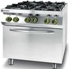 Dujinė viryklė 4 degikliai su elektrine konvekcine orkaite GN1/1 Kitchen Line - Hendi 225882