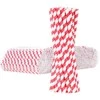 Gsg24 BIO ekologiški popieriniai šiaudeliai PAPER STRAWS storio 8/205mm - balti ir raudoni 500 vnt.