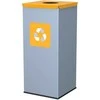 Gsg24 Metalo atliekų rūšiavimo dėžė 30x30x70cm 60L PLASTIKAS - geltonas dangtelis