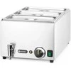 Hendi Bain-marie maisto šildytuvas su čiaupu 3x GN 1/3 100 mm su dangteliais 1000 W