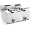 Hendi Mastercook skaitmeninė skydinė gruzdintuvė su čiaupu 2x8L 2x3500W
