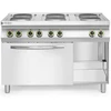 Hendi Laisvai pastatoma elektrinė viryklė 6 x 2,6 kW su GN1/1 3 kW orkaite, plotis 120 cm