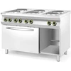 Hendi Laisvai pastatoma elektrinė viryklė 6 x 2,6 kW su GN1/1 3 kW orkaite, plotis 120 cm