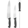 Hendi 18 cm ir 24 cm ilgio virėjo peilių rinkinys su galąstuvu