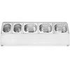 Hendi Plieninis stovas maisto konteineriams 3x GN 1/6 2x GN 1/9