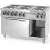 Hendi Laisvai pastatoma elektrinė viryklė 6 x 2,6 kW su GN1/1 3 kW orkaite, plotis 120 cm