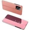 Dėklas Hurtel Glossy Flip Cover for Xiaomi Redmi Note 12 5G / Poco X5 Pro 5G Clear View Case rožinė