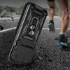 Hurtel Dėklas Hybrid Armor Camshield skirtas Apple iPhone 17 Pro šarvuotas su stoveliu ir kameros apsauga – juodos spalvos