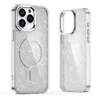 Hurtel Glitter MagSafe Apple iPhone 16 – dėklas telefonui baltos spalvos