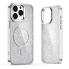 Hurtel Glitter MagSafe Apple iPhone 16 Pro – dėklas telefonui baltos spalvos