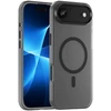 Hurtel Dėklas Magnetic Abrasive skirtas Apple iPhone 17 Air suderinamas su MagSafe – matinės juodos spalvos