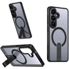 Hurtel Hybrid Armor X dėklas skirtas Samsung Galaxy A57 with Stand, suderinamas su MagSafe – juodos spalvos