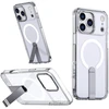 Hurtel Hybrid Armor X dėklas skirtas Apple iPhone 17 Pro su stoveliu, suderinamas su MagSafe – skaidrus