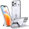 Hurtel Hybrid Armor X dėklas skirtas Apple iPhone 17 Pro su stoveliu, suderinamas su MagSafe – skaidrus