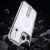 Hurtel Hybrid Armor X dėklas skirtas Apple iPhone 17 Pro su stoveliu, suderinamas su MagSafe – skaidrus