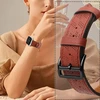 Hurtel Dirželis skórzany opaska bransoleta do Apple Watch 38 / 40 / 41 mm - raudona