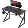 Žaidimų stalas „Huzaro Hero 1.7 RGB“, juodas