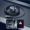 Automobilinis įkroviklis Joyroom JR-CL20, 2x USB + 2x Lightning, 57W + Lightning laidas (juodas)