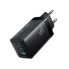 Joyroom JR-TG10 65W GaN 2x USB-C + USB-A wall charger with 100W USB-C - USB-C 1.2m cable - juodas