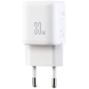 Joyroom JR-TG7 33W USB-A + USB-C sieninis įkroviklis su 30W USB-C - Lightning 1m laidu - baltas