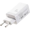 Joyroom JR-TG10 65W GaN 2x USB-C + USB-A sieninis įkroviklis su 100W USB-C - USB-C 1,2 m laidu - baltas