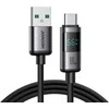 Joyroom S-A16 Pro Prism Series 66W USB-A – USB-C kabelis su Ekranas 1.2m – juodos spalvos
