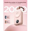 Joyroom Mini Powerbank raktų pakabukas 2000mAh 3W su Apple Watch įkrovikliu, rožinė