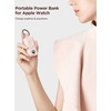 Joyroom Mini Powerbank raktų pakabukas 2000mAh 3W su Apple Watch įkrovikliu, rožinė