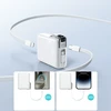 Joyroom JR-PBF27 Pro 10000mAh 30W išorinė baterija su integruotu USB-C laidu ir papildomu dvikrypčiu USB-C–Lightning laidu – balta