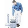Justrite Lauko miesto peleninė ant stabilaus pagrindo, talpa 15 l, skersmuo 42 cm, aukštis 98 cm, pilka