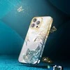 Luxury Apple iPhone 14 Plus Kingxbar Phoenix Crystals – dėklas telefonui aukso ir mėlynos spalvos