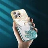 Luxury Apple iPhone 14 Plus Kingxbar Phoenix Crystals – dėklas telefonui aukso ir mėlynos spalvos