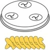 FUSILLI makaronų sietelio antgalis, grąžtai, 5 skylės sk. 9 mm MPF2.5/4 – Hendi 229361