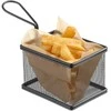 Mini krepšelis keptiems užkandžiams patiekti su rankena 125x100x85 mm - Hendi 425626