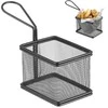 Mini krepšelis keptiems užkandžiams patiekti su rankena 100x80x75 mm - Hendi 425619