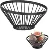 Krepšelis, vielinis vaisių dubuo, juodas su matine danga, skersmuo. 150 mm – Hendi 427095