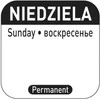 Maisto saugos lipdukai daugkartinei tarai Sunday PL RU EN 1000 vnt.Hendi 850138