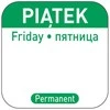 Naklejki food safety na pojemniki daugkartinio naudojimo Piątek PL RU EN 1000 vnt. Hendi 850114