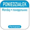 Maisto saugos lipdukai daugkartinei tarai Pirmadienis PL RU EN 1000 vnt.Hendi 850077
