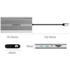Orico USB-C 12w1 | USB-A | USB-C PD 100W | HDMI 4K | VGA | RJ45 Gigabit - sidabrinė