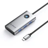 „Orico“ USB-C 6w1 | 3x USB-A 3.0 | 1x USB-C PD 100W | 1x HDMI 4K 30Hz | 1x RJ45 2.5G Ethernet – pilka
