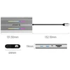 Orico XCR 12in1 RGB USB-C Docking Station 3x USB-A USB-C PD 100W HDMI 4K VGA RJ45 Gigabit SD and Micro SD Card Reader - Sidabrinis