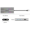 Orico USB-C 12w1 RGB | USB-A | USB-C PD 100W | 2x HDMI 4K 60 Hz | DisplayPort 4K 60 Hz | RJ45 Gigabit - sidabrinė